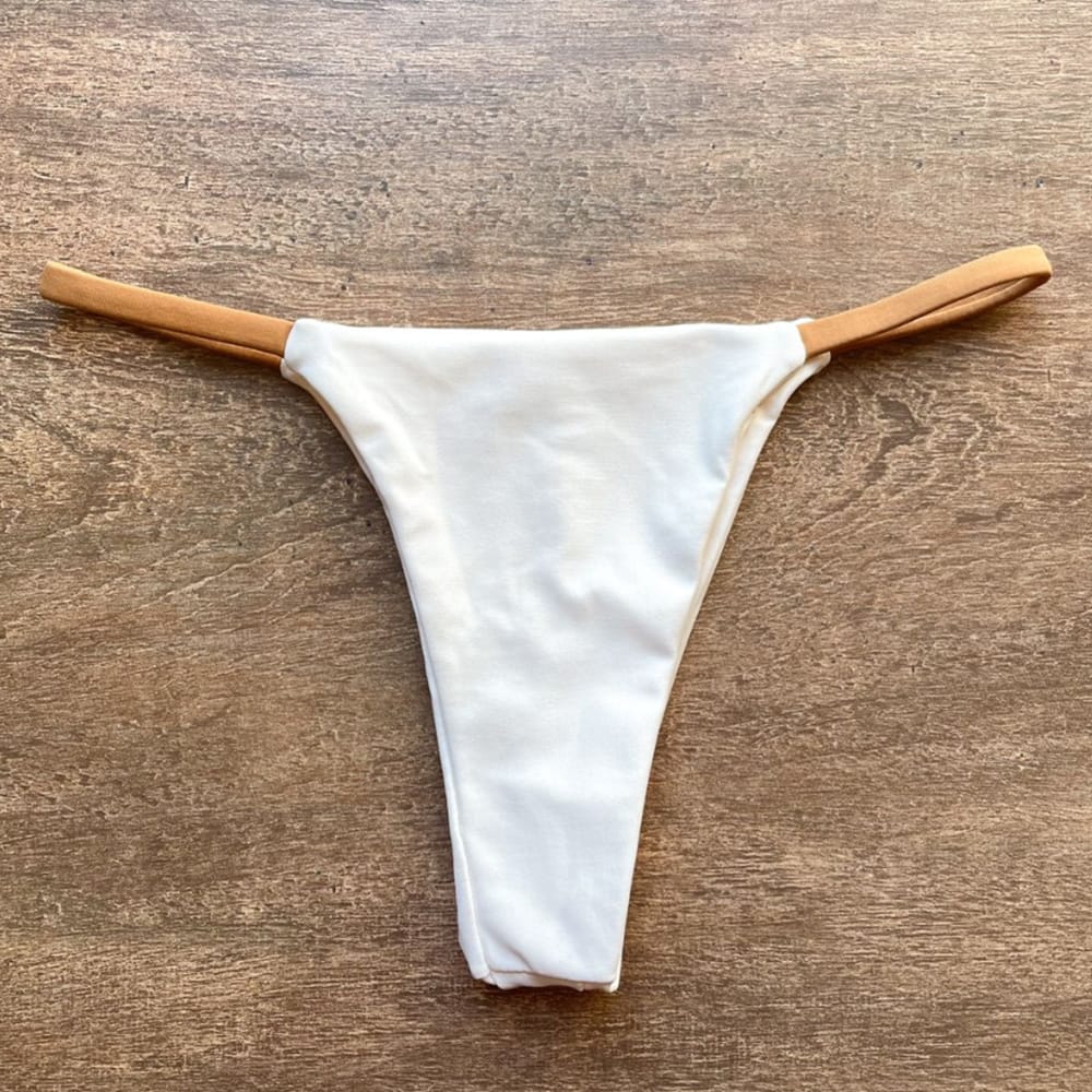 Ivory Honey Strap Bikini Bottom