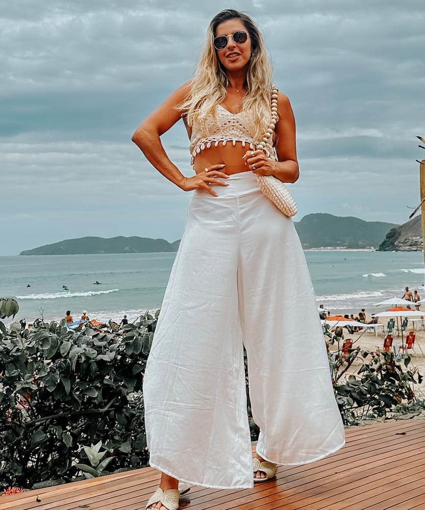 Luna Navy Wide Leg Pants