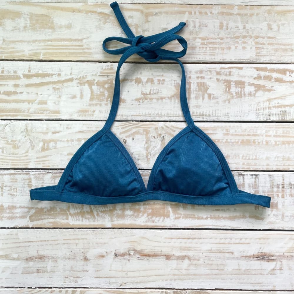 Blue Ocean Triangle Bikini Top
