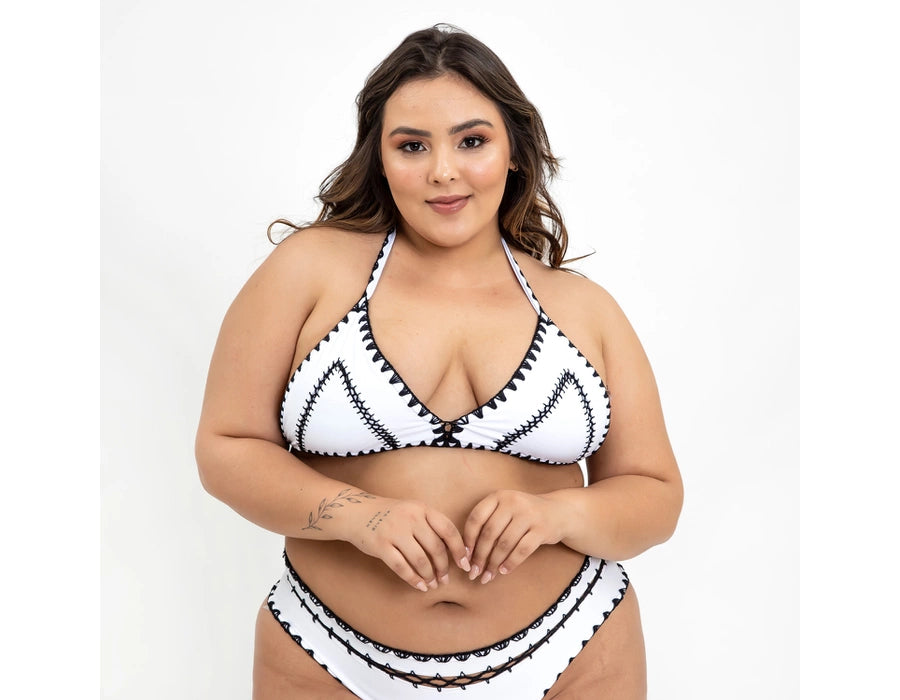 Bikini Plus Size Boho Beach White