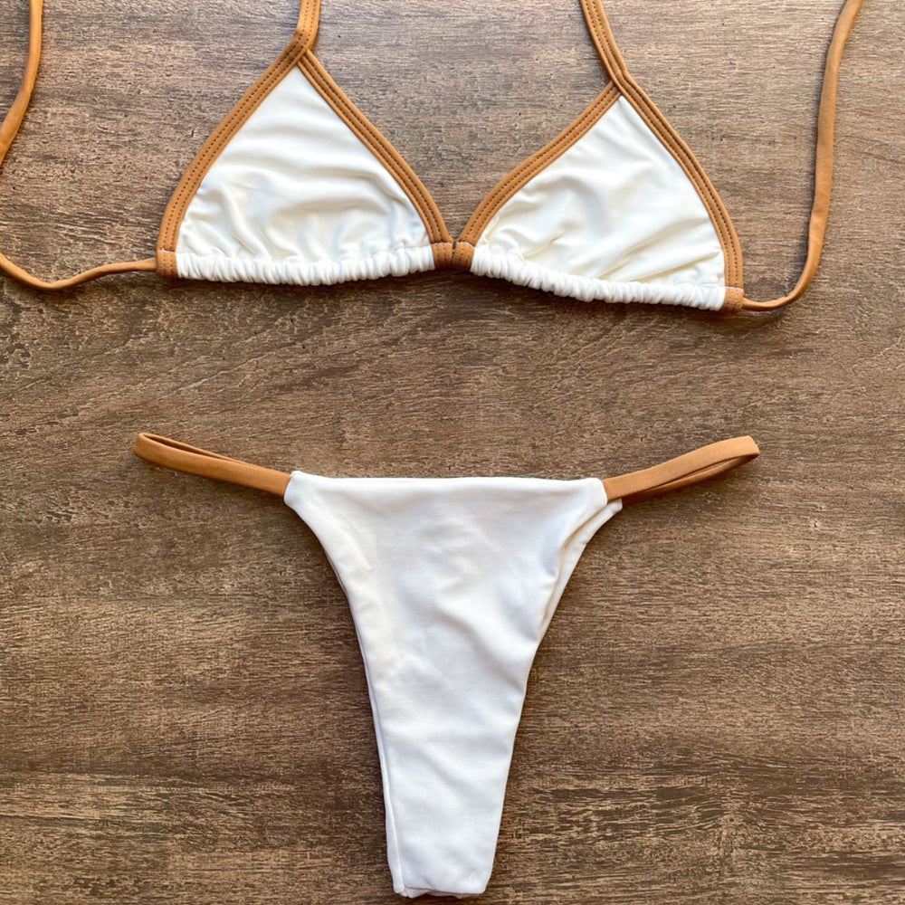 Bikini Triangle Off-WhiteBrown