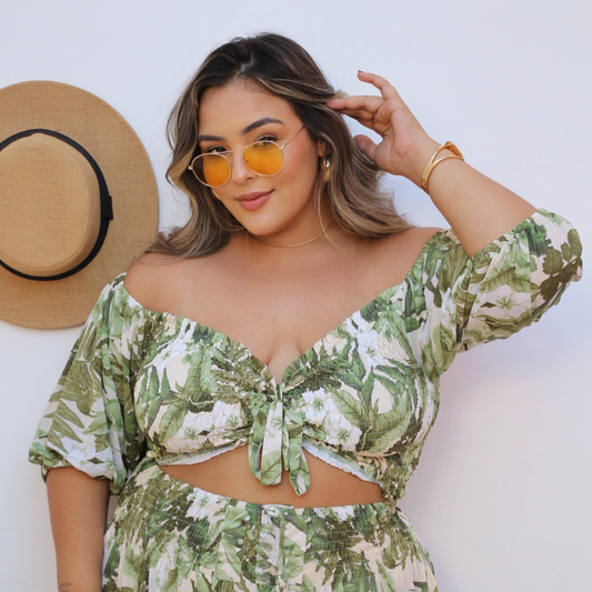 Cropped Bia Plus Size Atacama Green