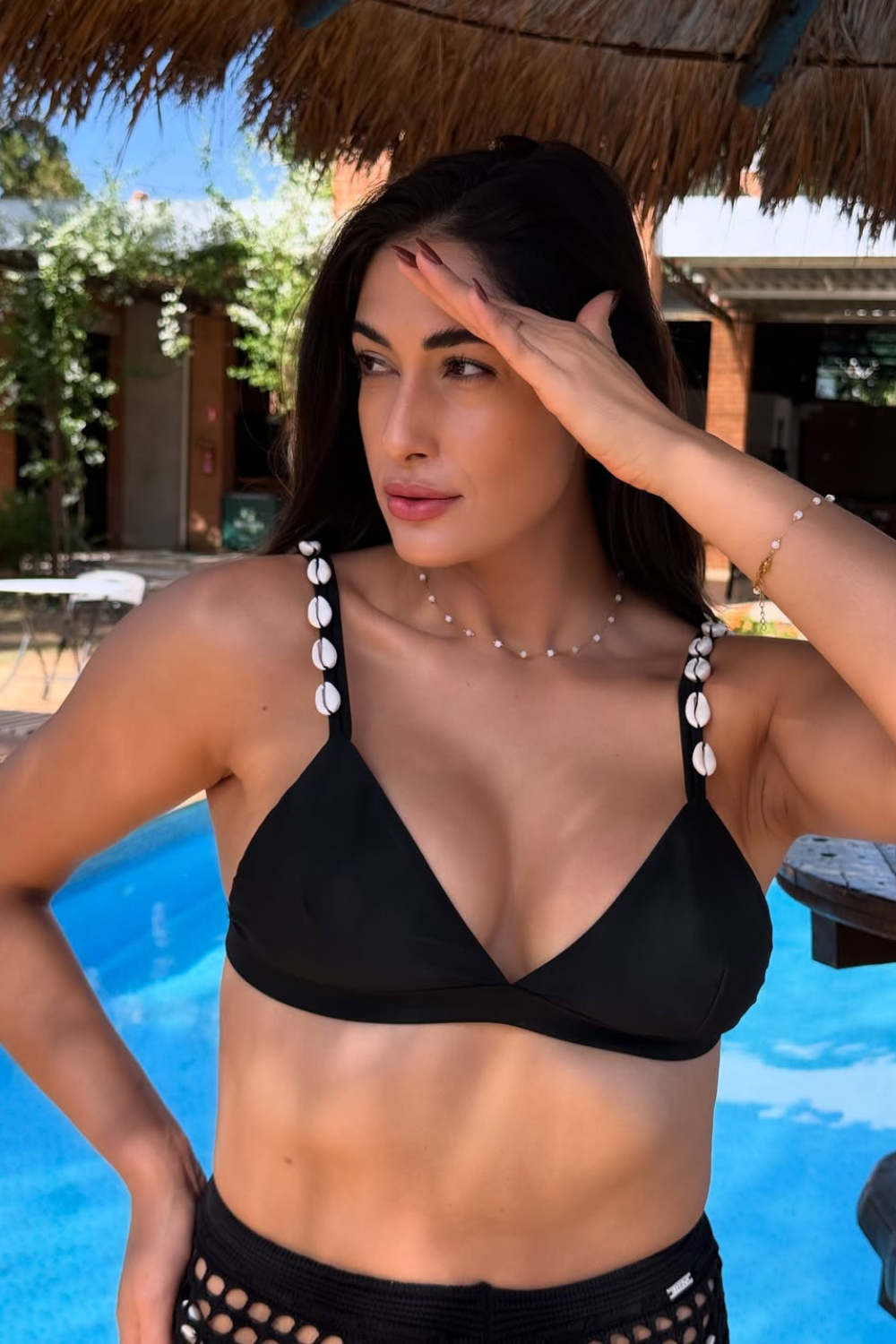 Top Bikini Praiera Shells Black