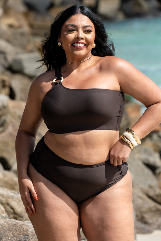 Bikini Um Ombro Só Cocoa Plus Size