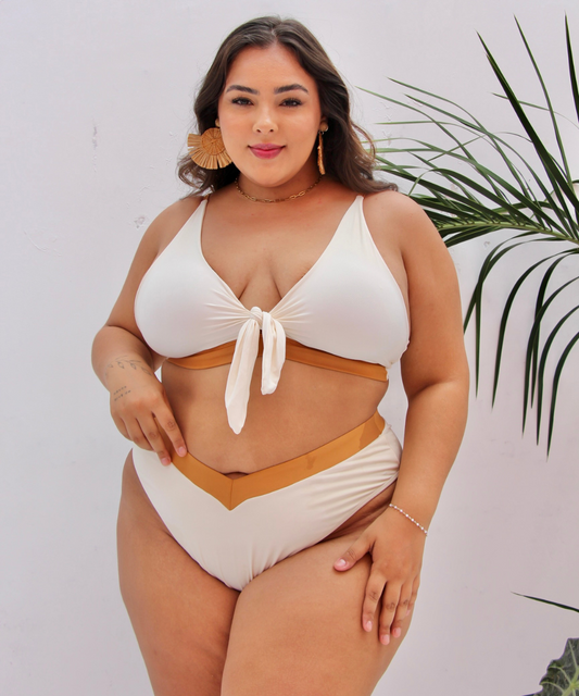 Bikini Maresia Plus Size Off-WhiteBrown