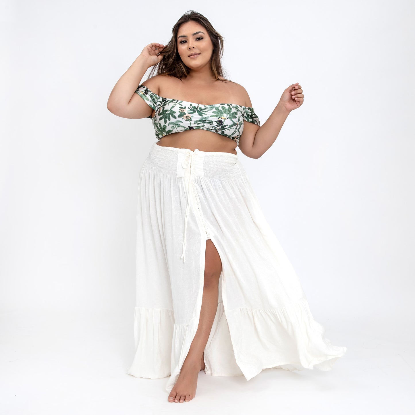 Skirt Maya Plus Size Off-White White