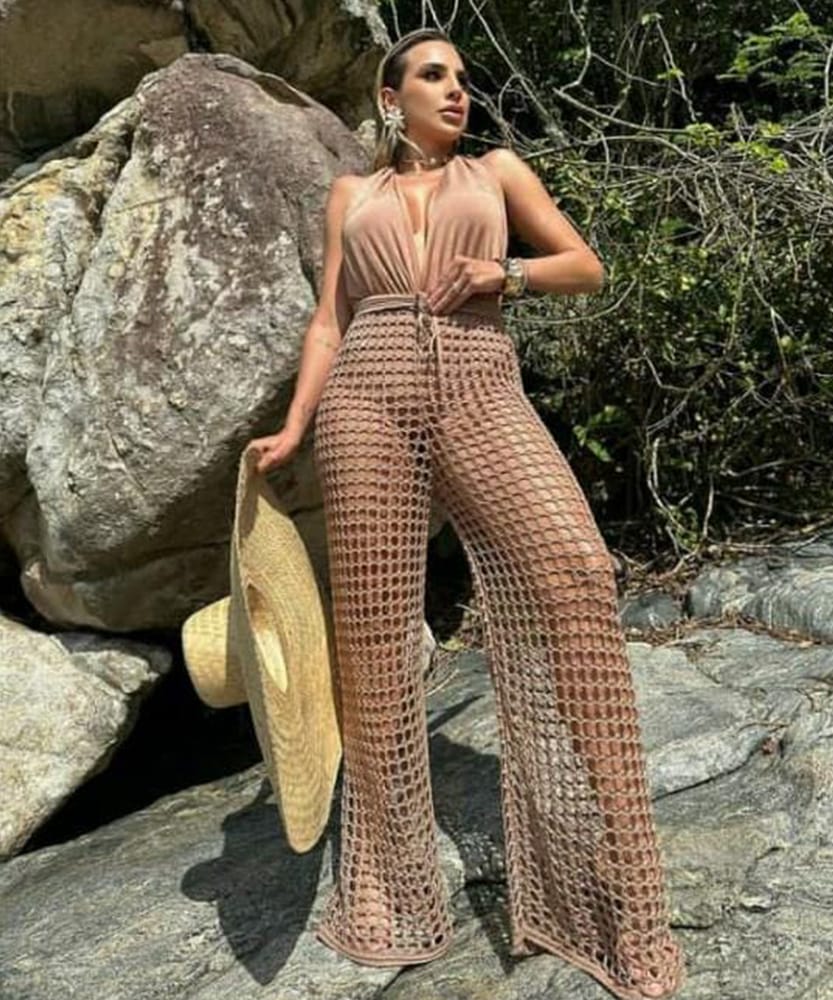Brown Knit Pants