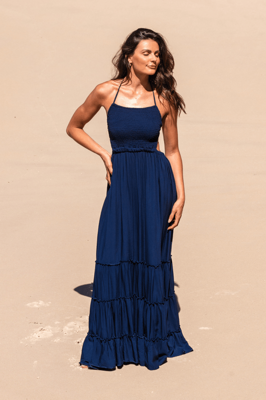 Navy Elara Maxi Dress