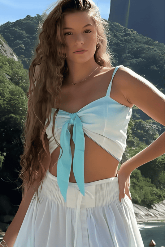 Anny Blue Ombré Crop Top