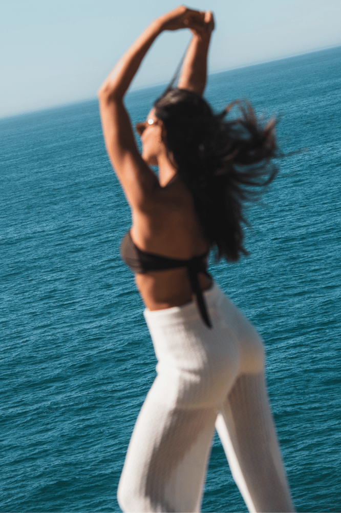 Ivory Lined Knit Pants