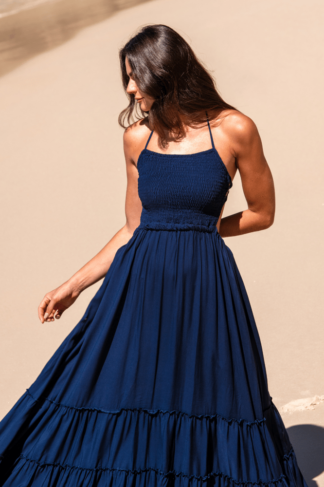 Navy Elara Maxi Dress
