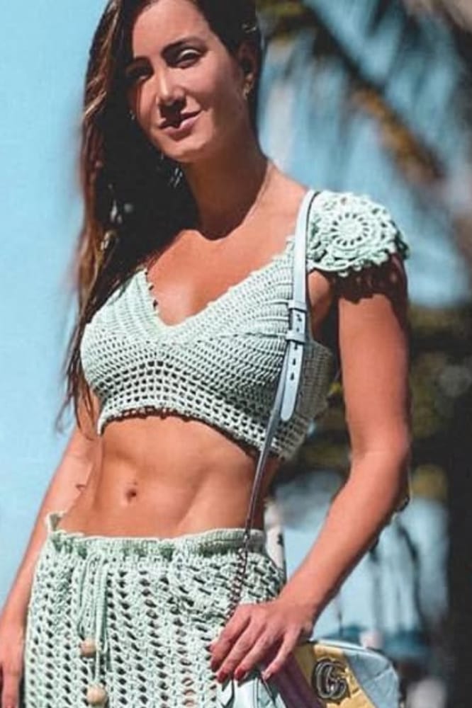 Bahamas Off White Crochet Crop Top