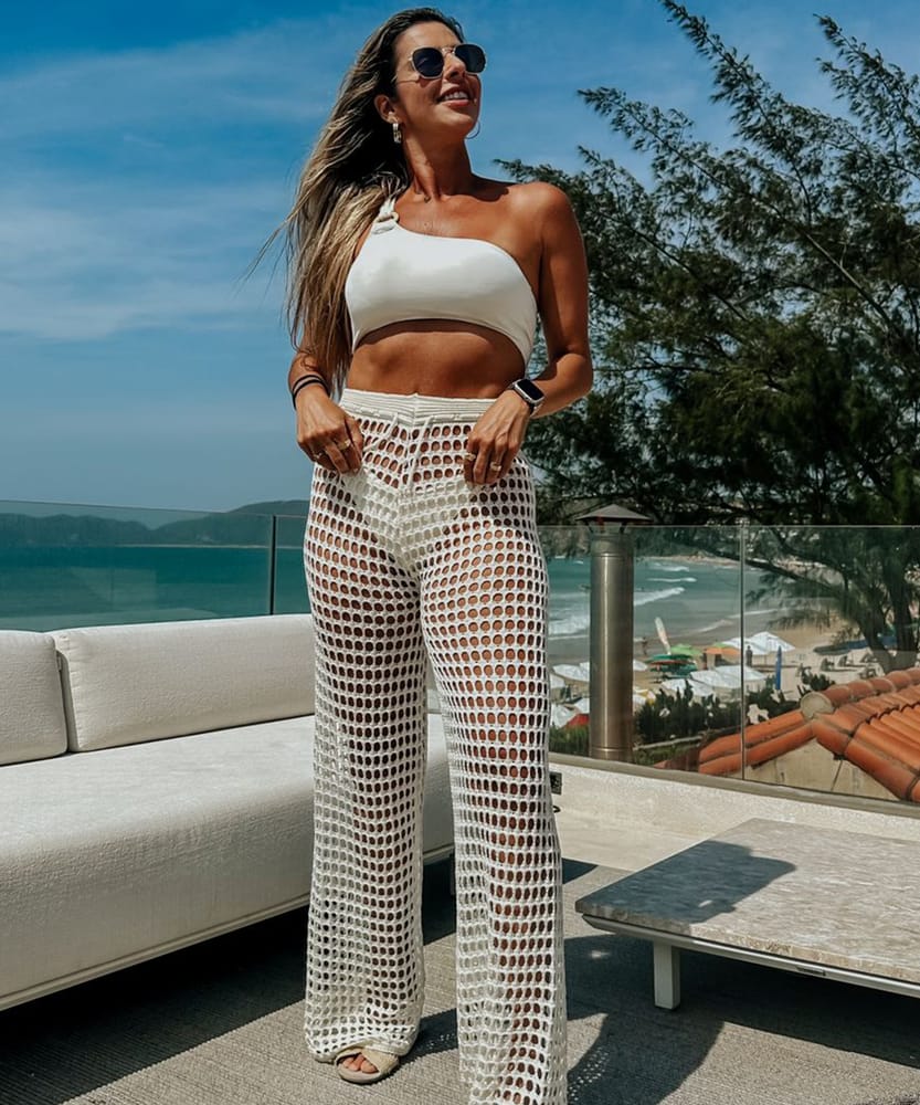 Off White Knit Pants