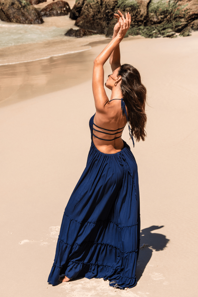 Navy Elara Maxi Dress