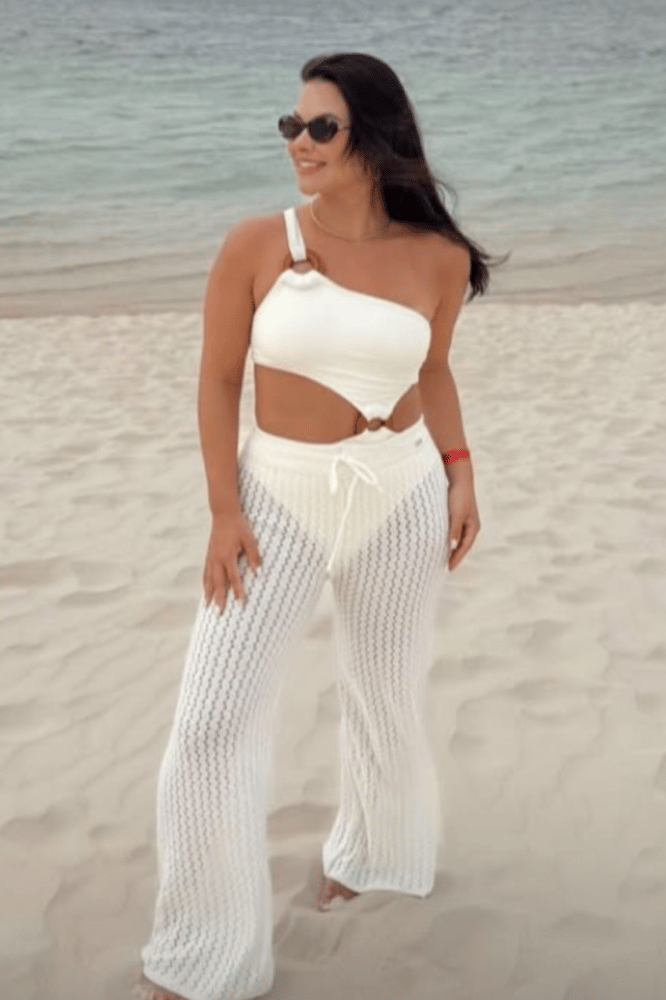 Ivory Lined Knit Pants