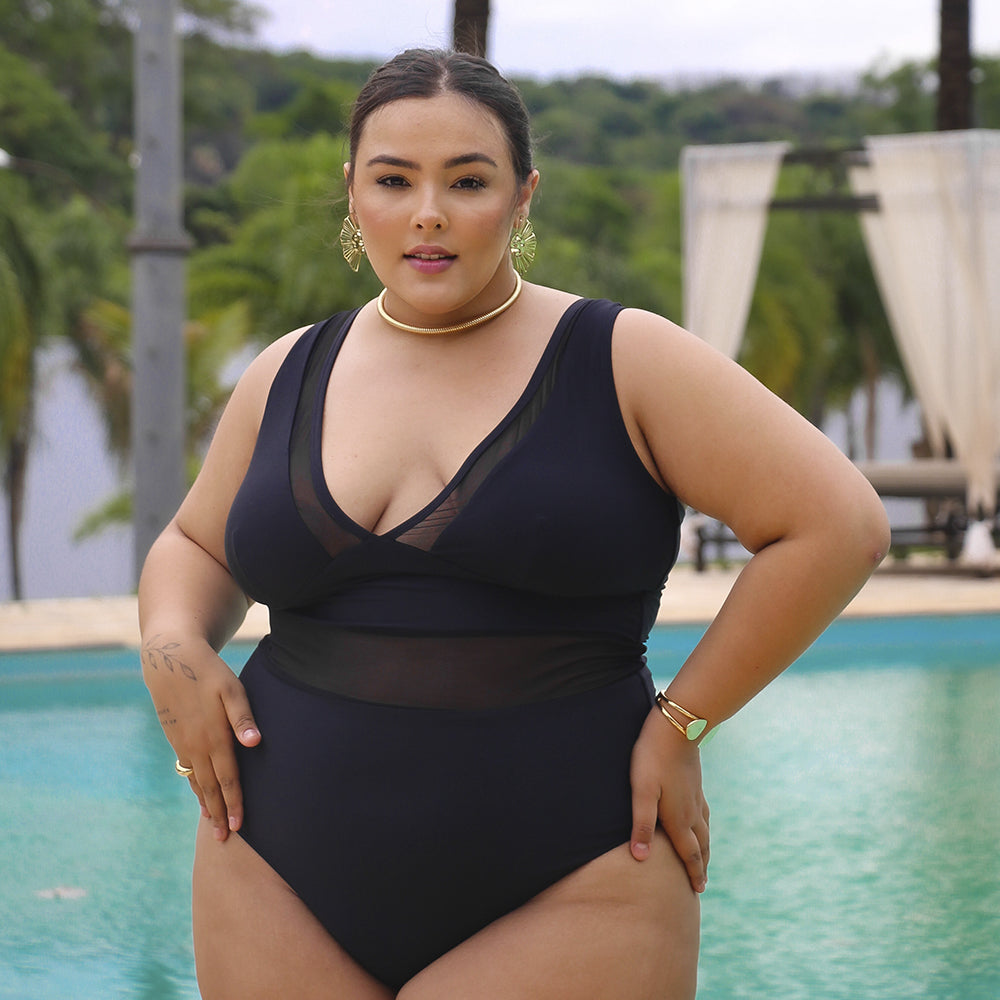 Body Plus Size Tulle Black