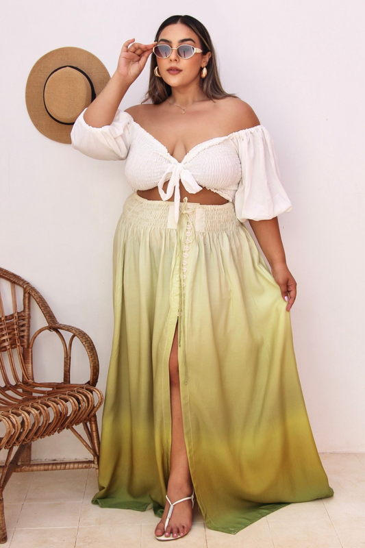 Skirt Maya Plus Size Degradê Green