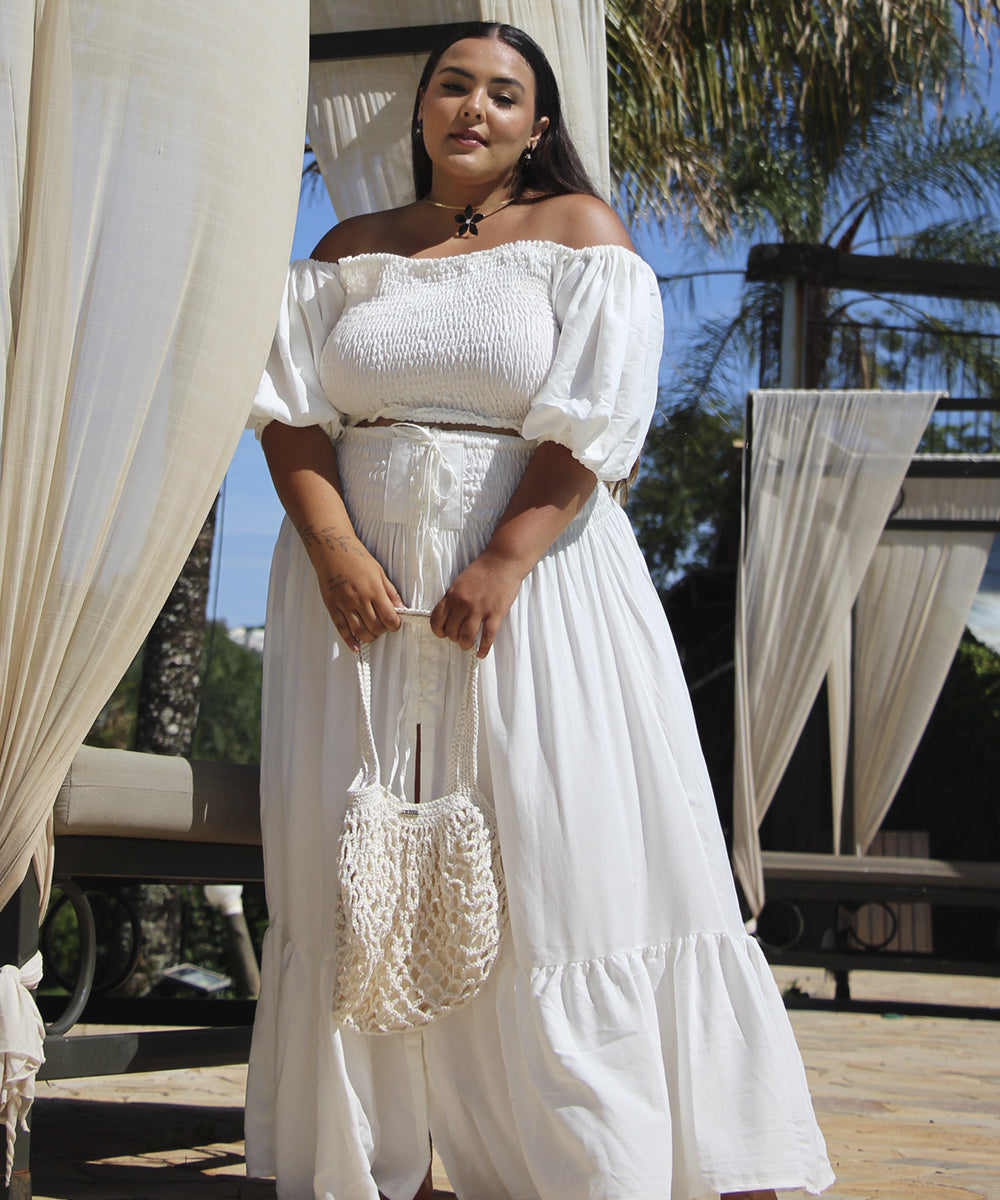 Skirt Maya Plus Size Off-White White